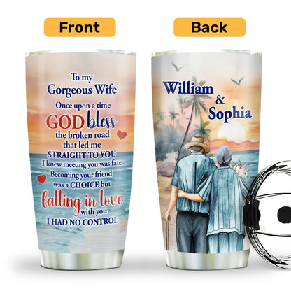 To My Gorgeous Wife | Personalized Stainless Steel Tumbler