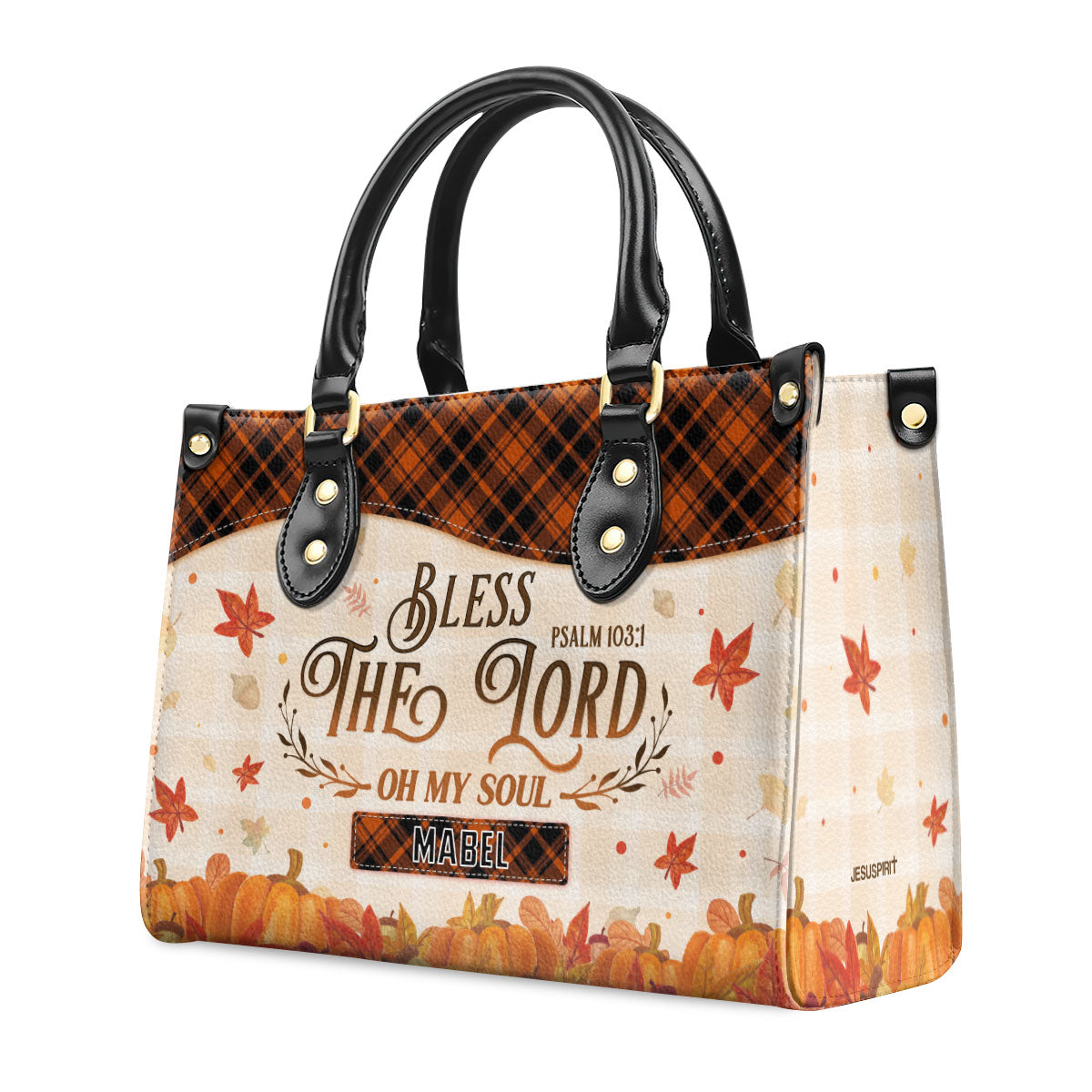 Bless The Lord Oh My Soul | Personalized Leather Handbag JSLHBPPA1371TA