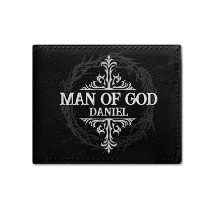 Man Of God Husband Dad Grandpa | Personalized Folded Wallet For Men