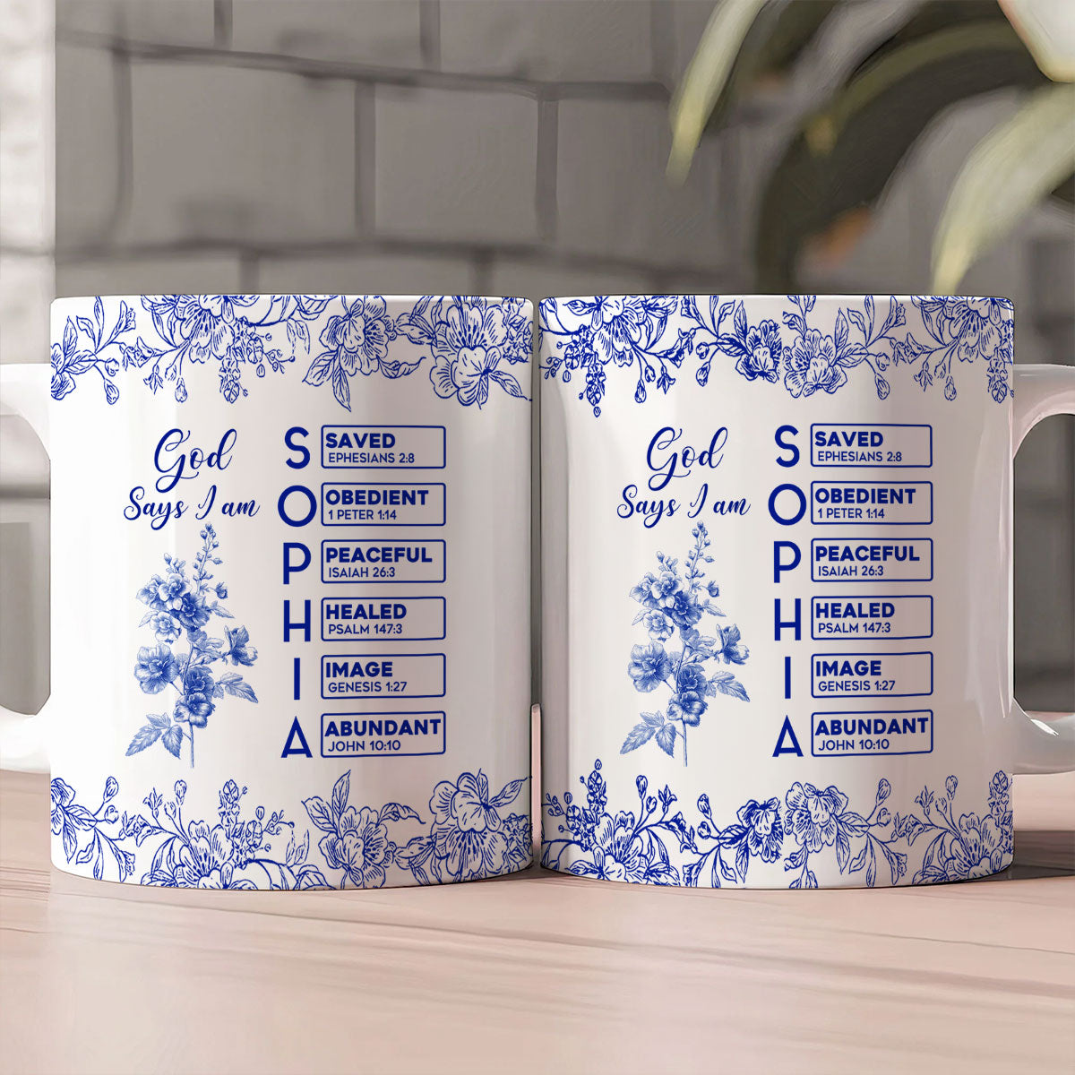 God Says I Am  | Personalized Ceramic Coffee Mug