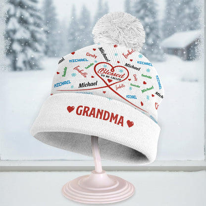 Blessed To Be Called Grandma  | Personalized Bobble Beanie Hat