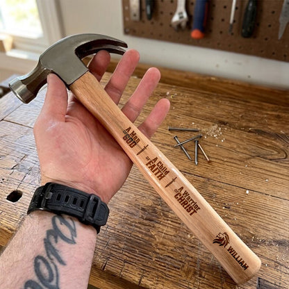 A Man Of God | Personalized Wooden Hammer