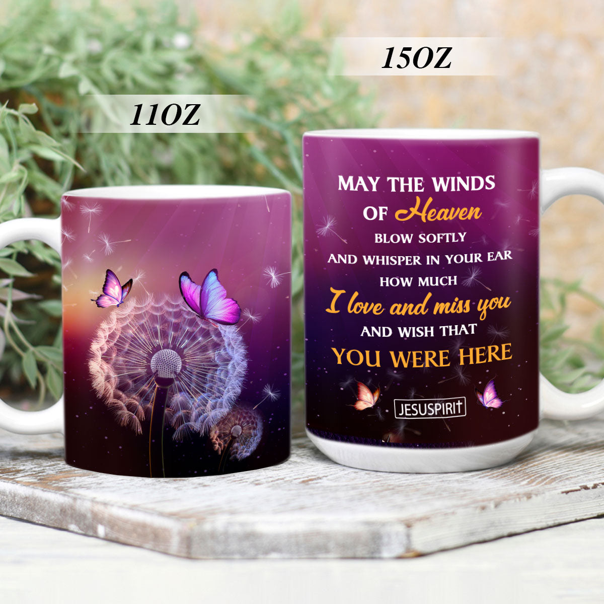 I Love And Miss You - Beautiful Personalized Memorial White Ceramic Mug NUM397