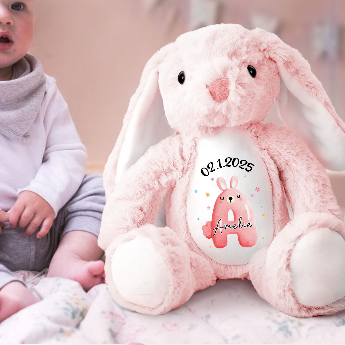 Baby's Name | Personalized Stuffed Bunny
