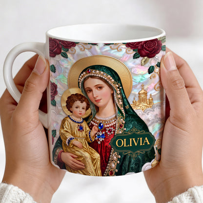 Our Lady Of Grace And Child | Personalized Ceramic Coffee Mug