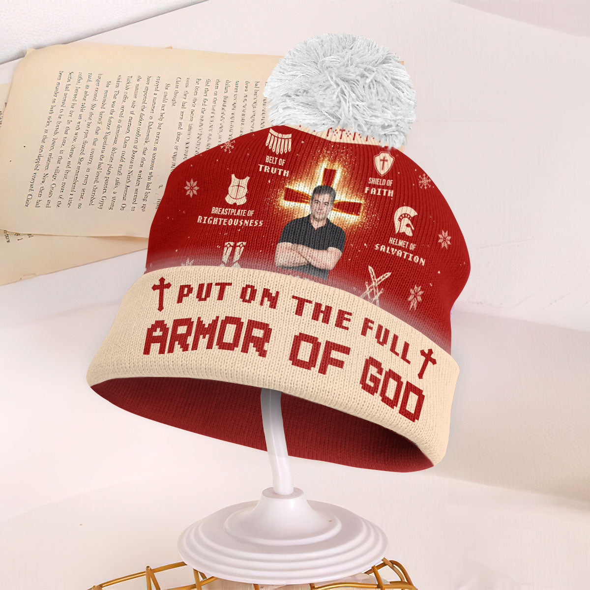 Armor Of God | Personalized Bobble Beanie Hat JSBBHPL2530D