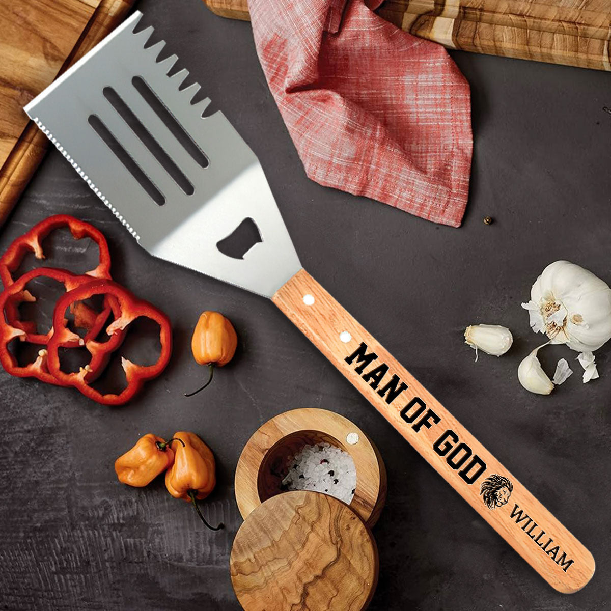 Man Of God | Personalized BBQ Spatula Or Tool Set