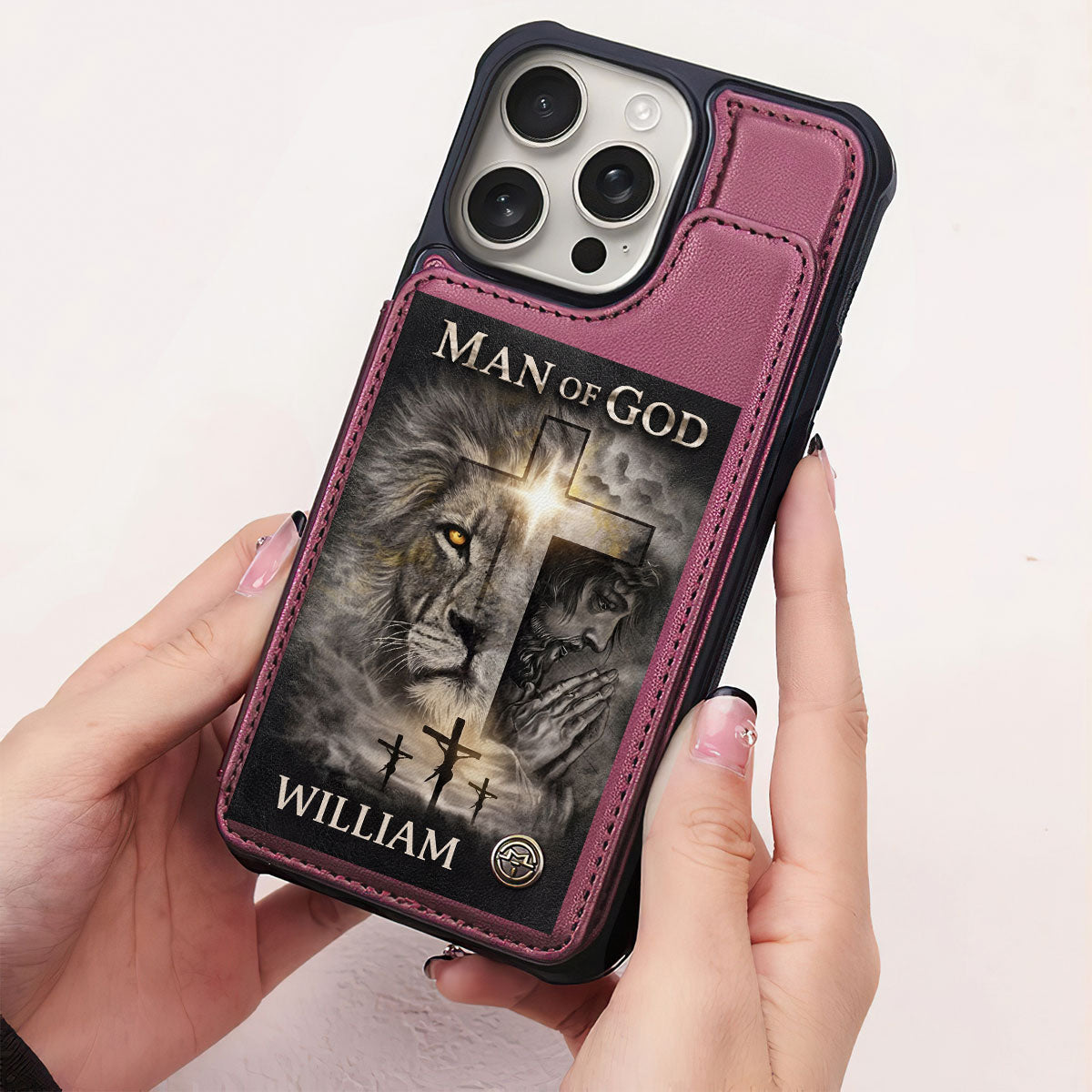 Man Of God | Personalized Leather Flip Wallet Phone Case