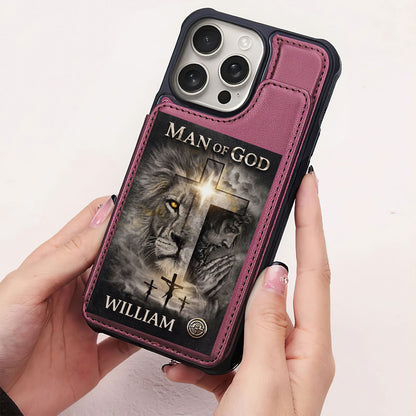 Man Of God | Personalized Leather Flip Wallet Phone Case