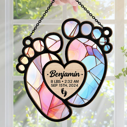 Newborn Baby | Personalized Window Hanging Suncatcher JSWHSCHLPA2686M