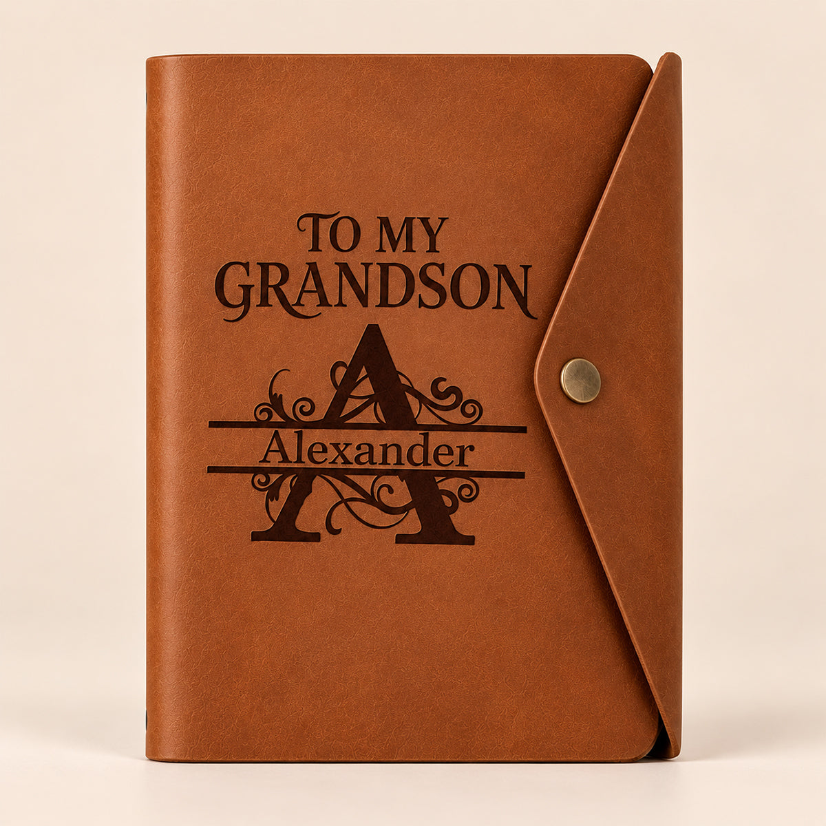 To My Grandson Never Forget How Much I Love You | Personalized Envelope Journal
