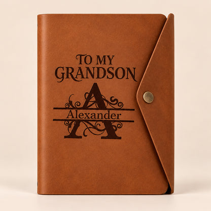 To My Grandson Never Forget How Much I Love You | Personalized Envelope Journal
