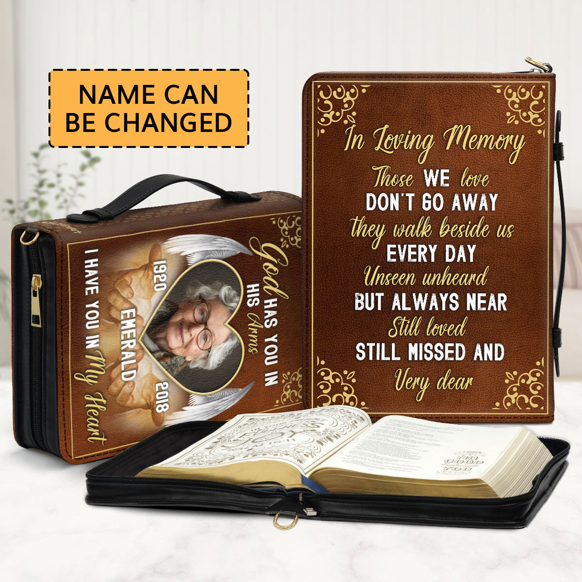 Memorial | Personalized Bible Cover JSBCPPA1349TA