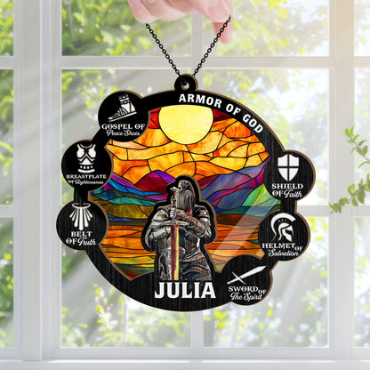 Armor Of God | Personalized Window Hanging Suncatcher JSWHSCPHA1459L