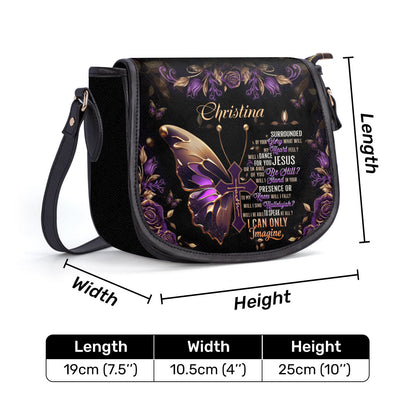 I Can Only Imagine - Personalized Leather Saddle Bag LHBM735