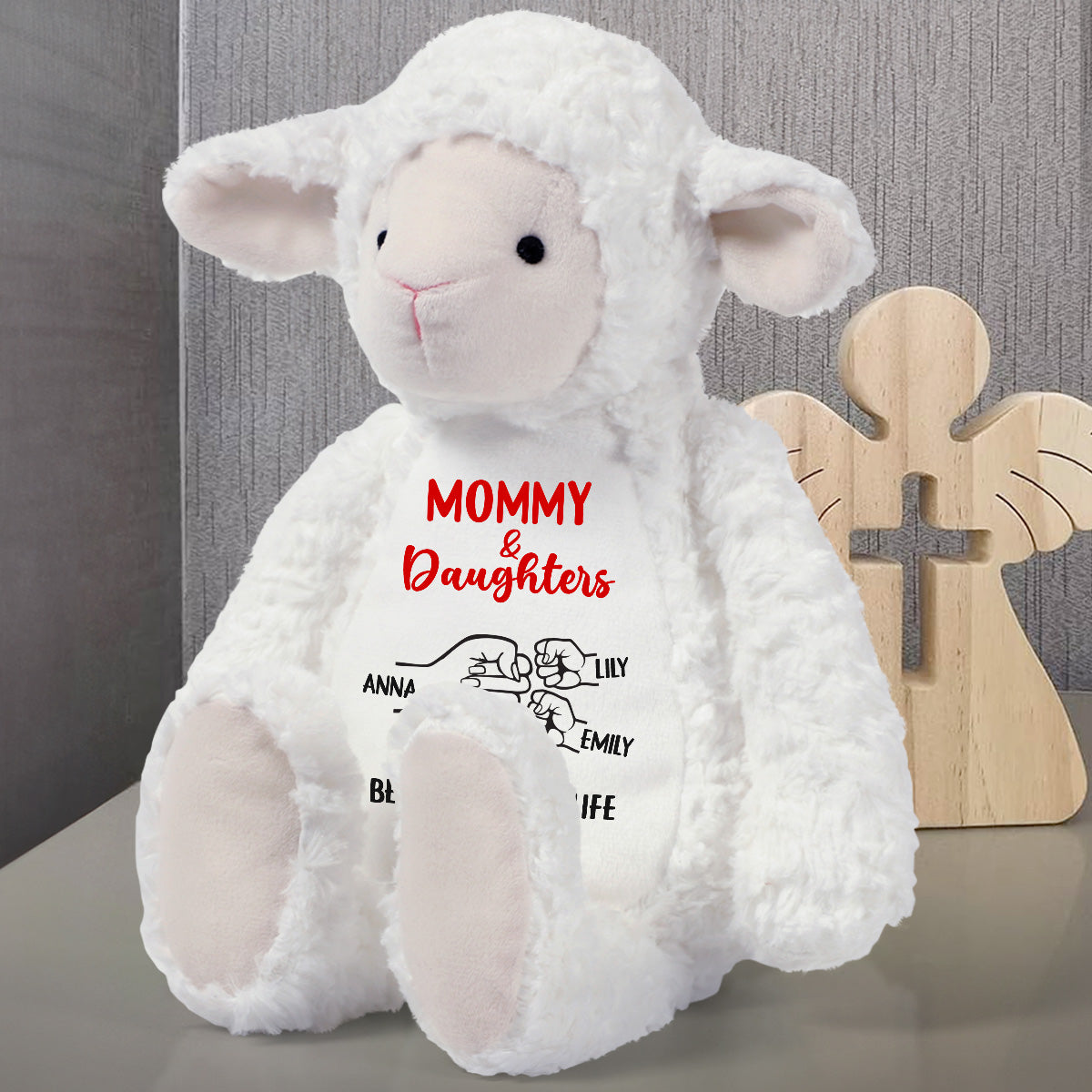 Mommy & Daughter  | Personalized Stuffed Lamb
