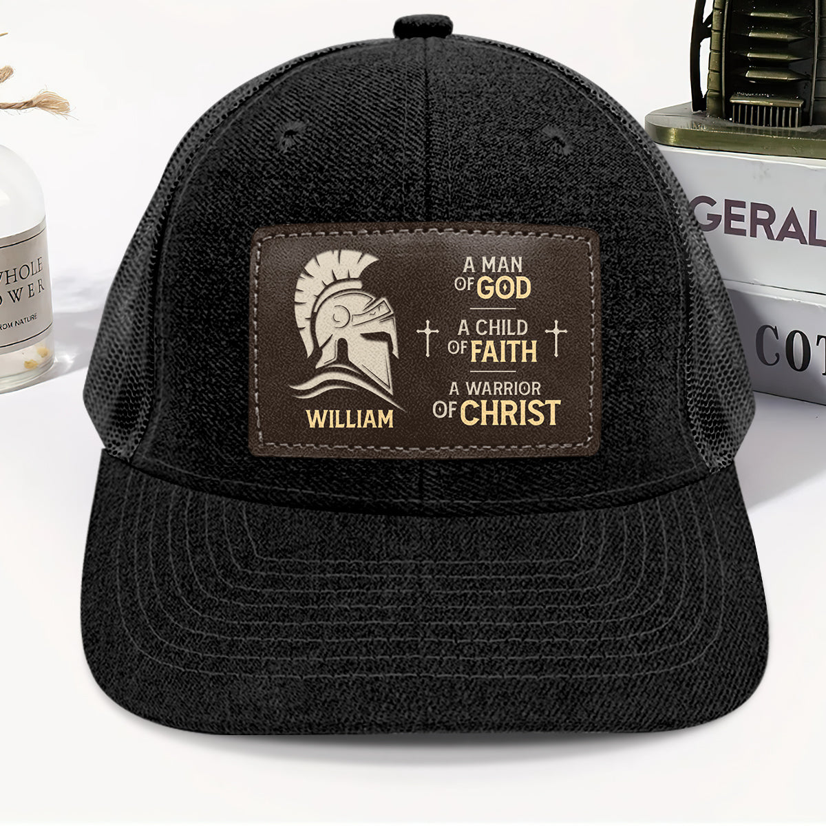 A Man Of God | Personalized Leather Patch Hat