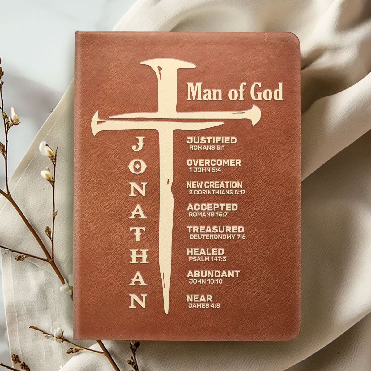 Man Of God/ Woman Of God | Personalized Leather Cover Notebook