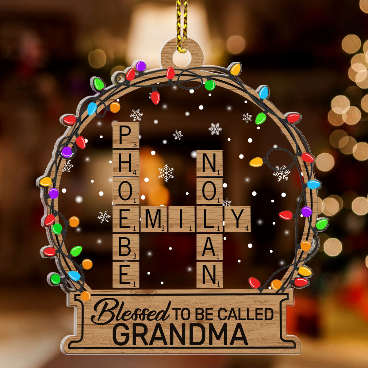 Blessed To Be Called Grandma | Personalized 1-Side Acrylic Ornament