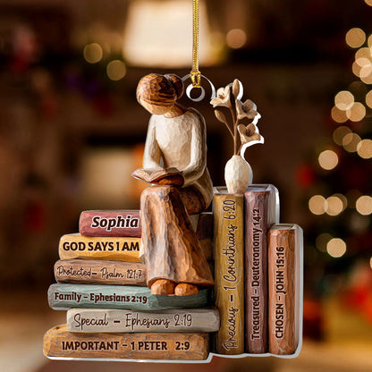 God Says I Am | Personalized 1-Layer Acrylic Ornament