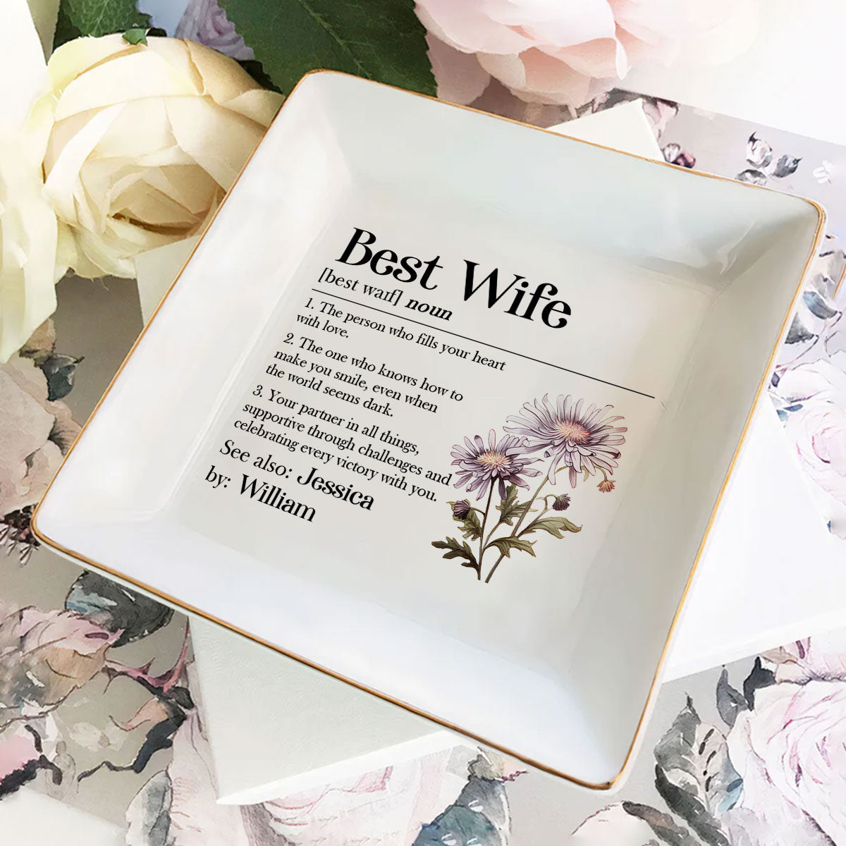 Best Wife Definition | Personalized Jewelry Dish