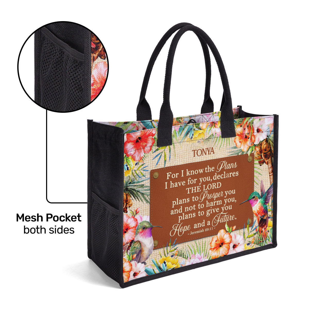 For I Know The Plans - Personalized New Canvas Tote Bag CTBM806