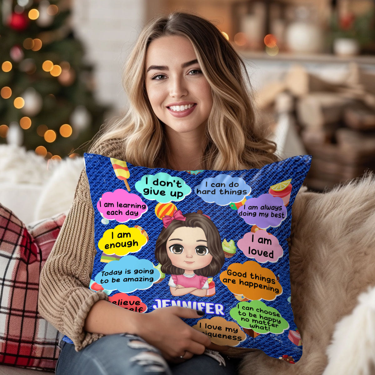 Good Things Are Happening | Personalized Crystal Velvet Pillow JSPILWPHA1249L