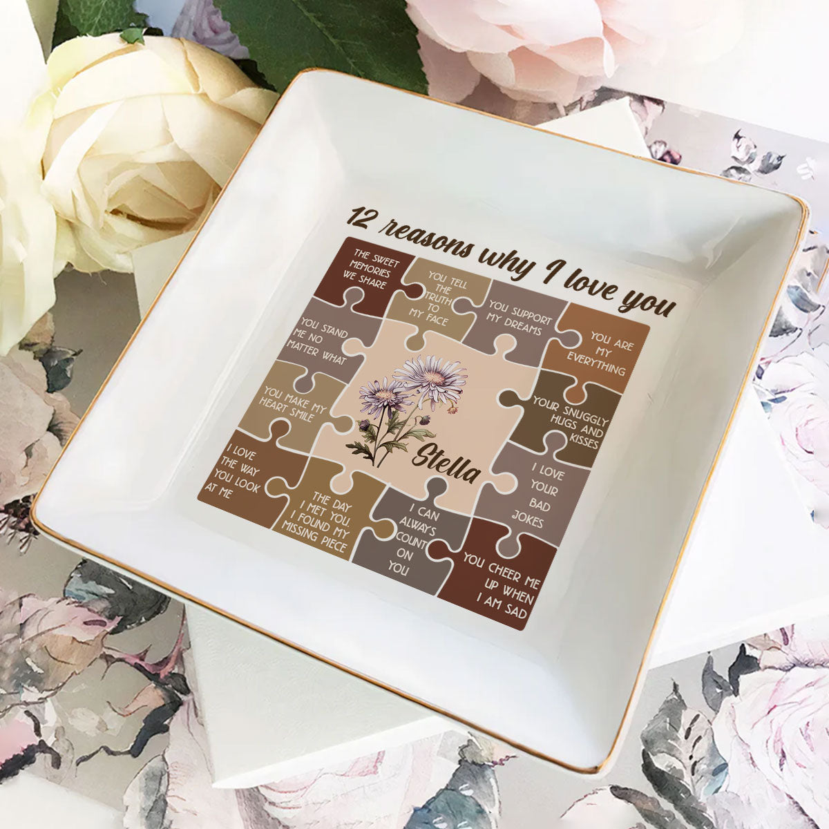 12 Reasons I Love You | Personalized Jewelry Dish