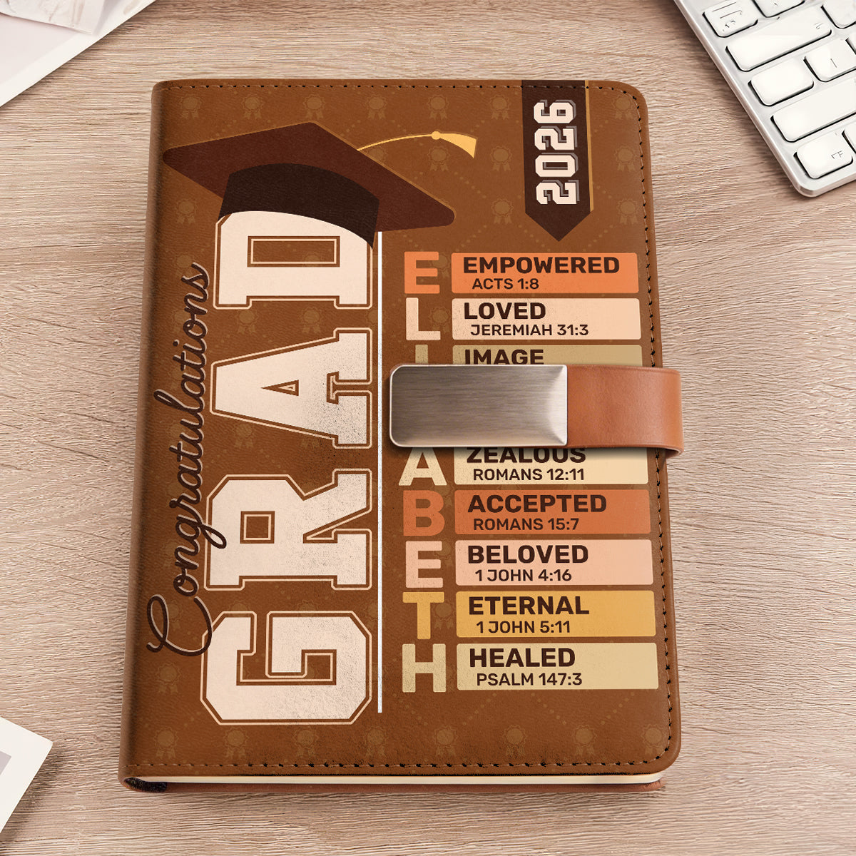 Congratulations Grad  | Personalized Leather Notebook & Pen Set