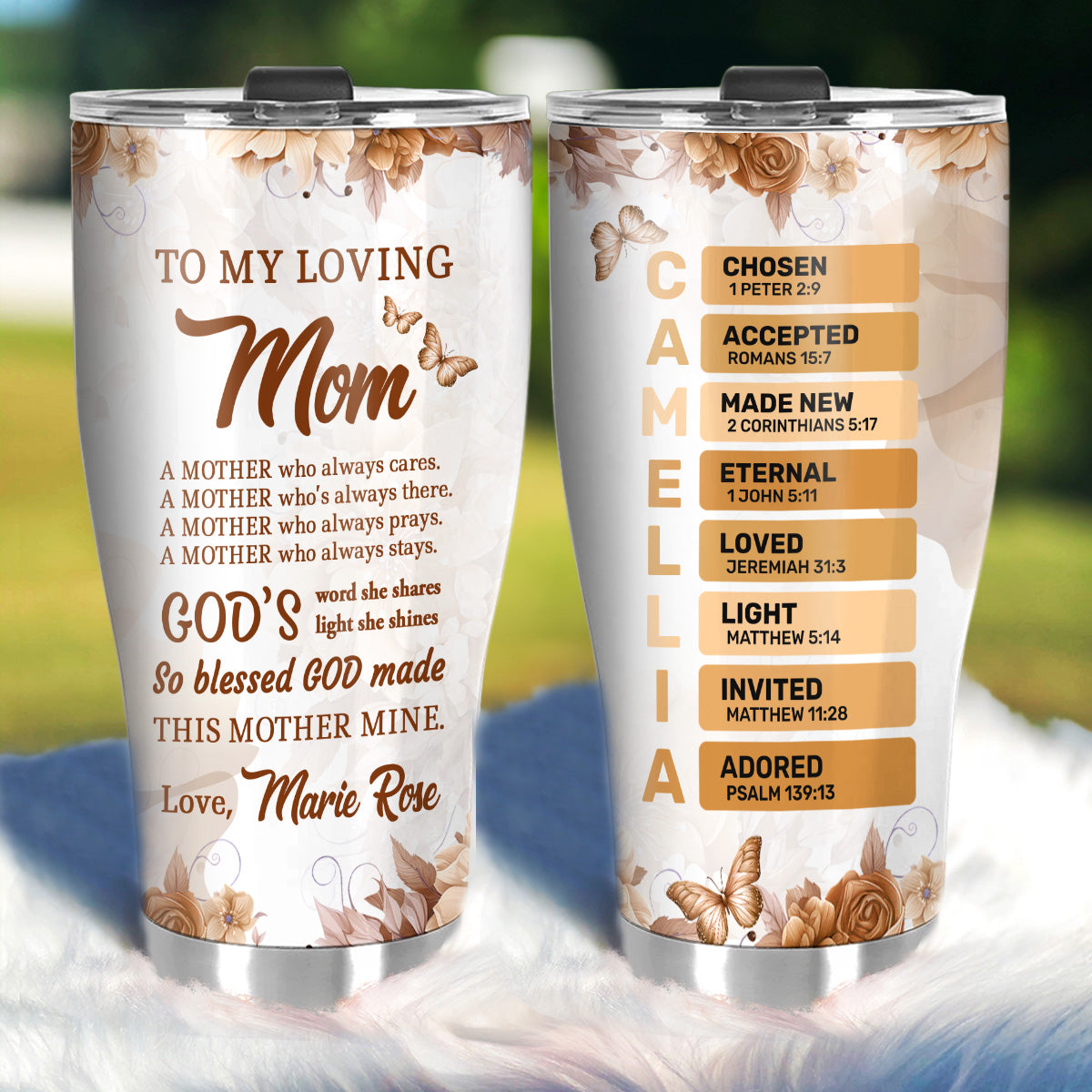 To My Loving Mom | Personalized Stainless Steel Tumbler