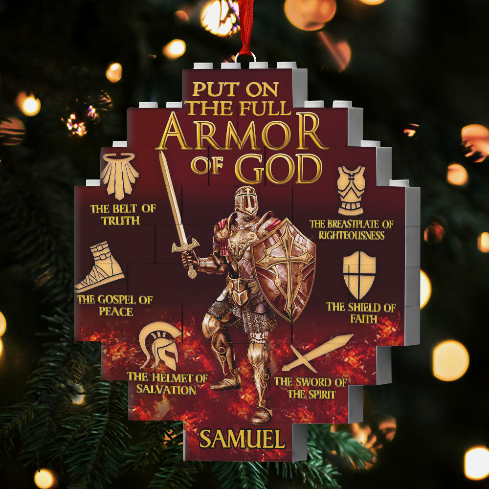 Put On The Full Armor Of God | Personalized Circle Buildable Ornament-1 Side Print JSCBOPN2821TA