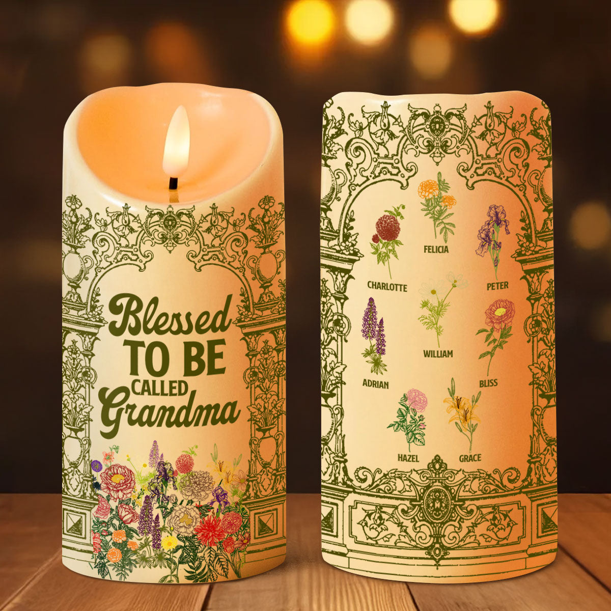 Blessed To Be Called Grandma | Personalized Flameless LED Candle