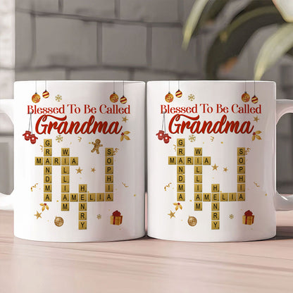 Blessed To Be Called Grandma | Personalized Ceramic Coffee Mug