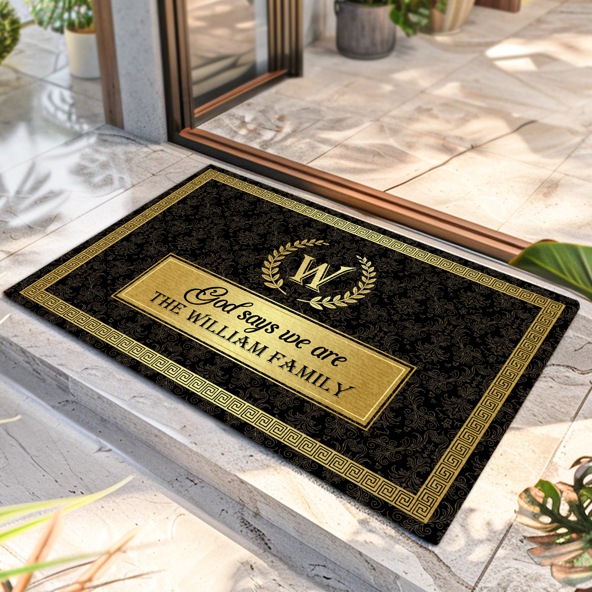 God Says We Are | Personalized Doormat