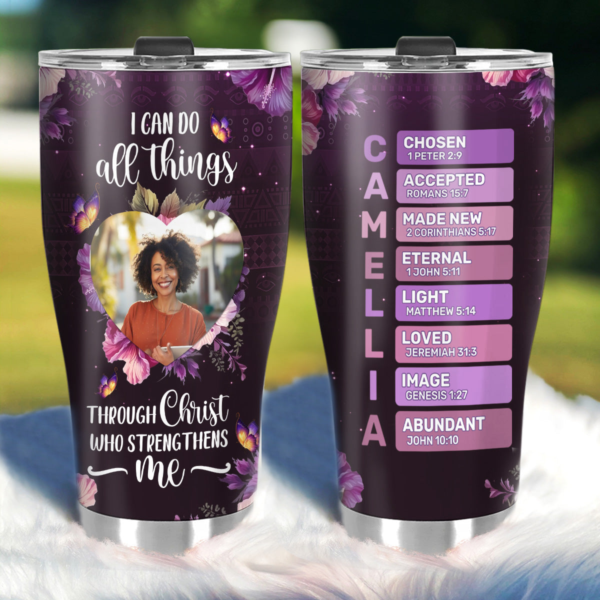 I Can Do All Things Through Christ Who Strengthens Me | Personalized Stainless Steel Tumbler