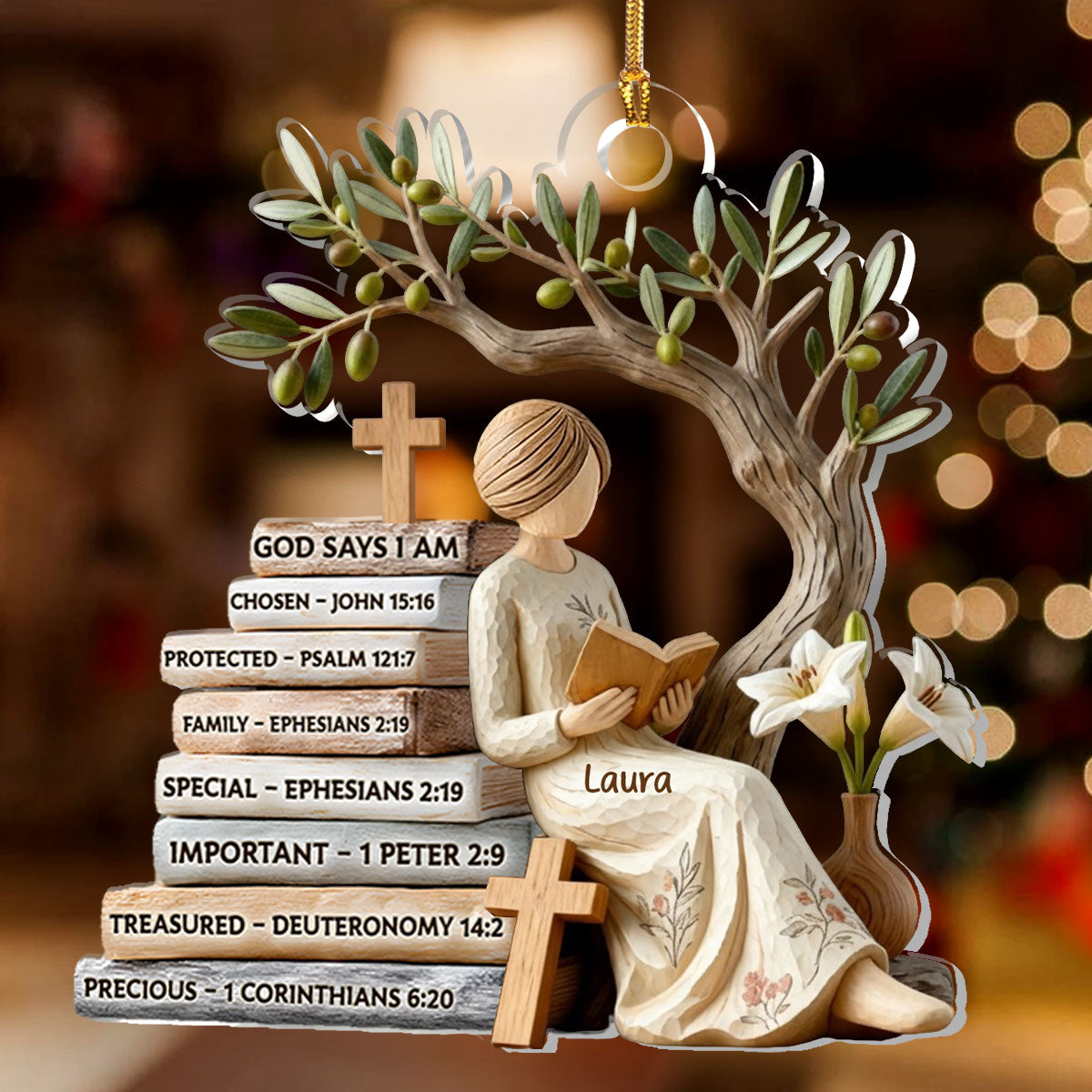 God Says I Am | Personalized 1-Layer Acrylic Ornament