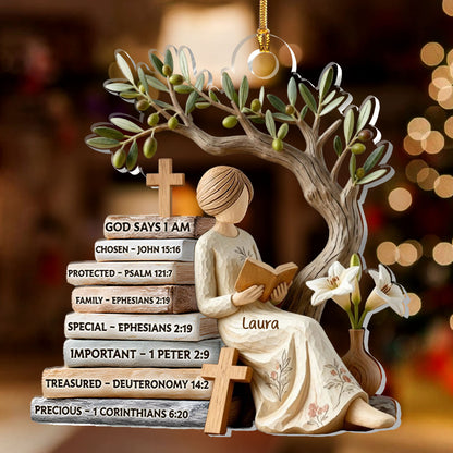 God Says I Am | Personalized 1-Layer Acrylic Ornament