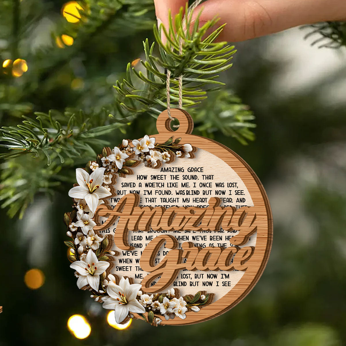 Amazing Grace  |  2-Layered Wooden Ornament