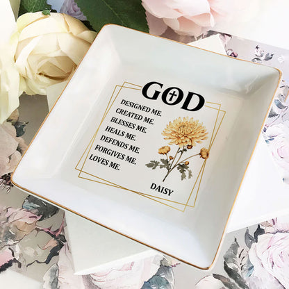 God Designed Me Created Me | Personalized Jewelry Dish