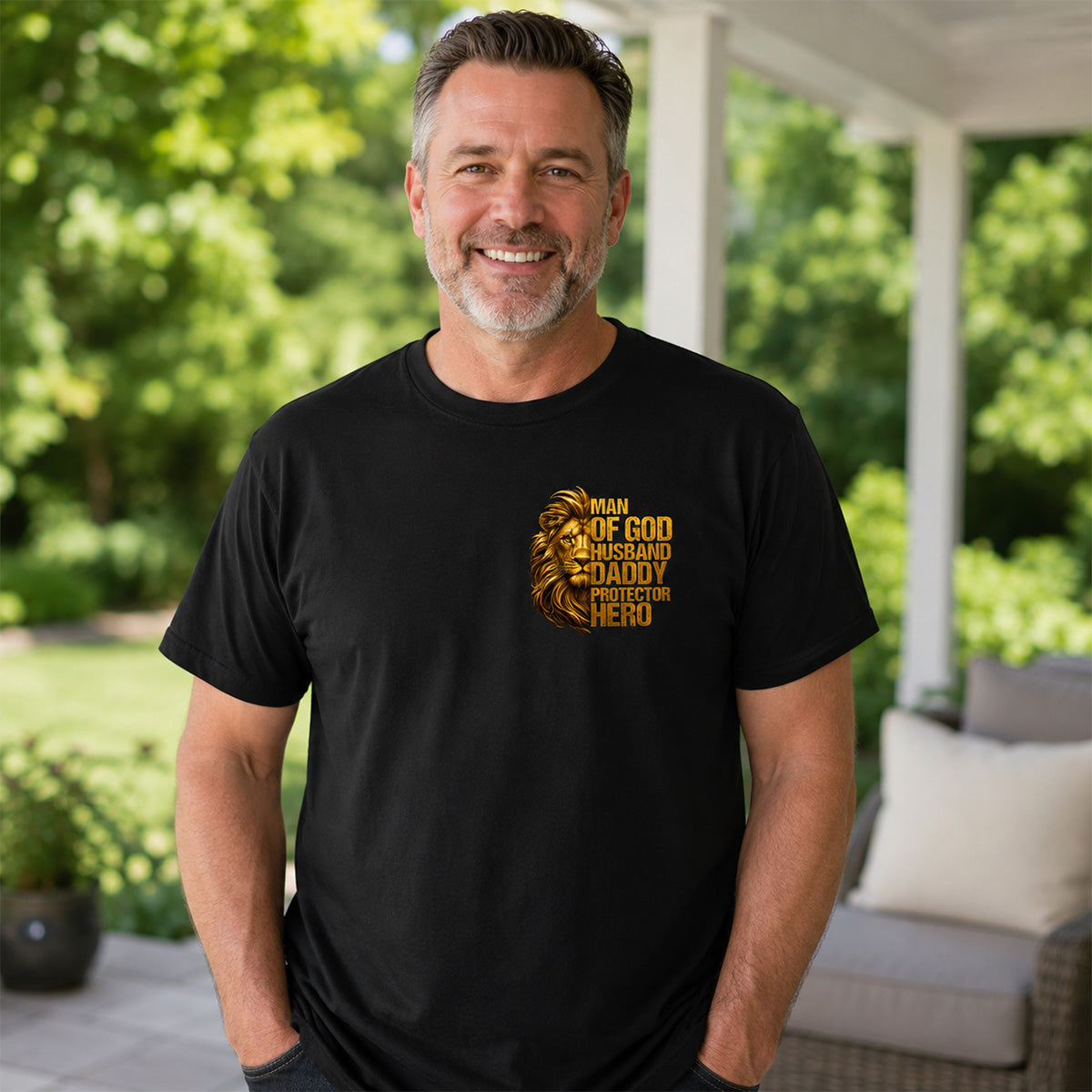 Man Of God Premium Golden Version | Personalized T-shirt With