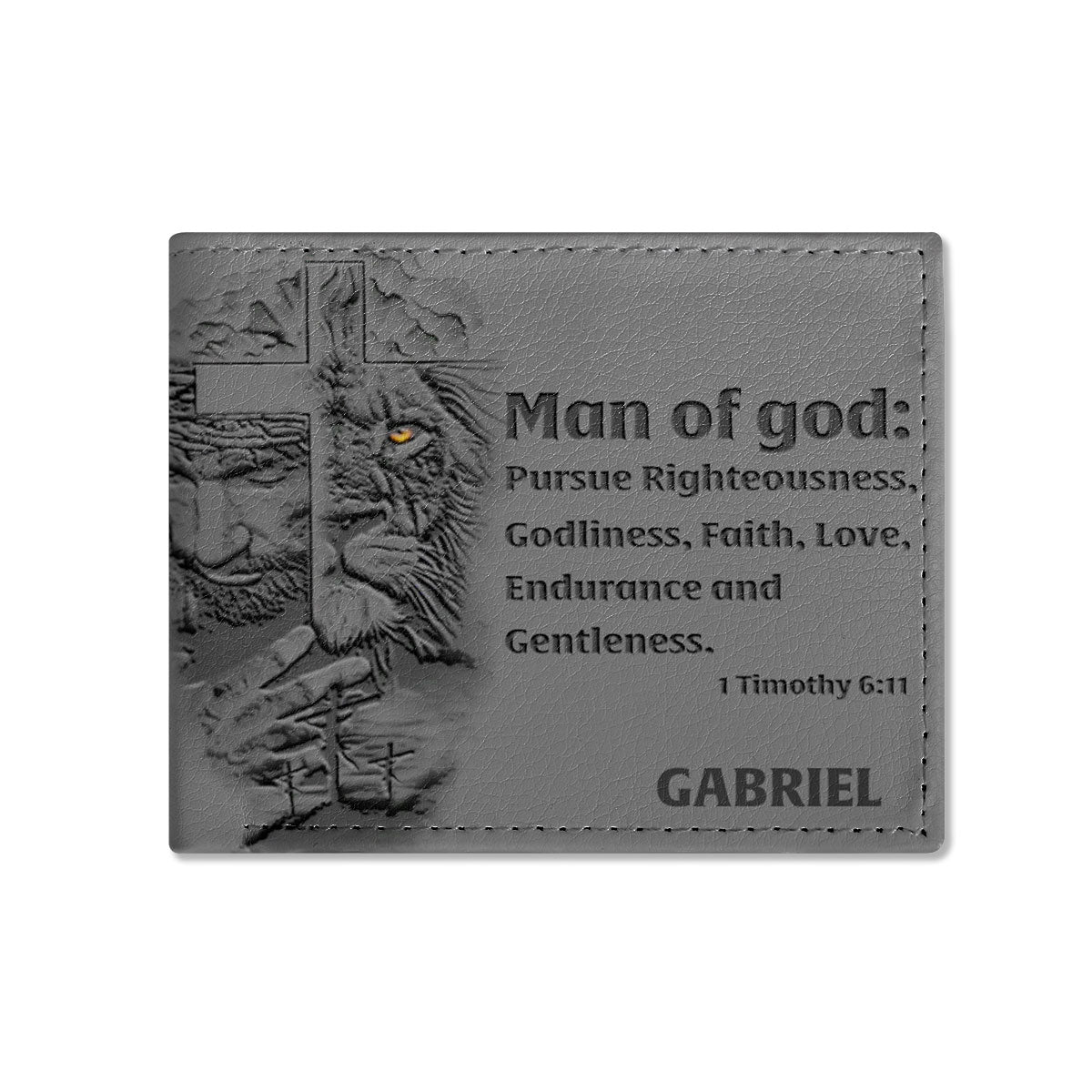 Man Of God | Personalized Folded Wallet For Men JSLFWPN2769M