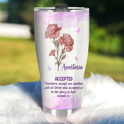 God Is Within Her She Will Not Fall | Personalized Stainless Steel Tumbler