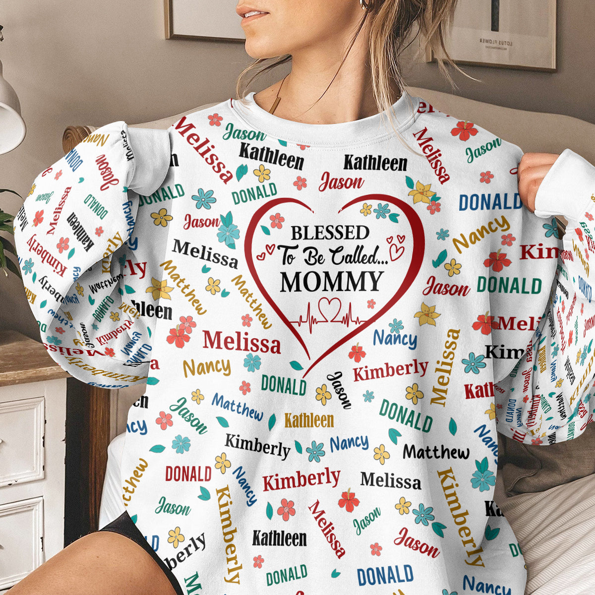 Blessed To Be Called Grandma Colorful | Personalized 3D Sweatshirt