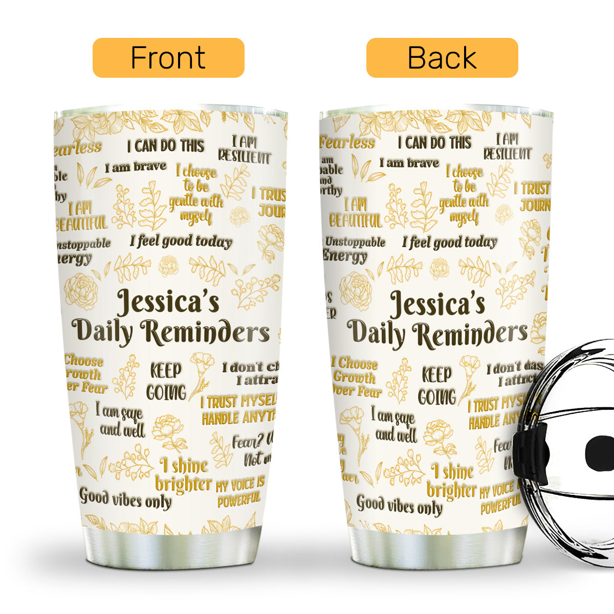 My Daily Affirmations | Personalized Stainless Steel Tumbler