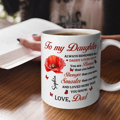 To My Daughter  | Personalized Ceramic Coffee Mug