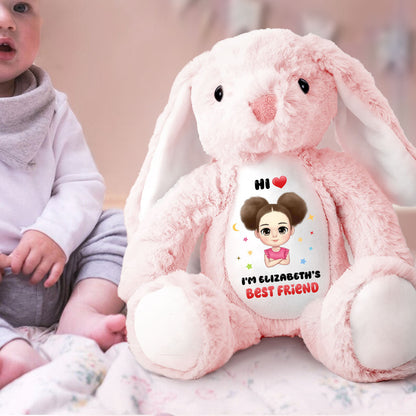 I'm Baby's Best Friend | Personalized Stuffed Bunny