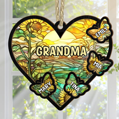 Grandma Heart | Personalized Suncatcher Ornament JSSUNOHLPA2778L