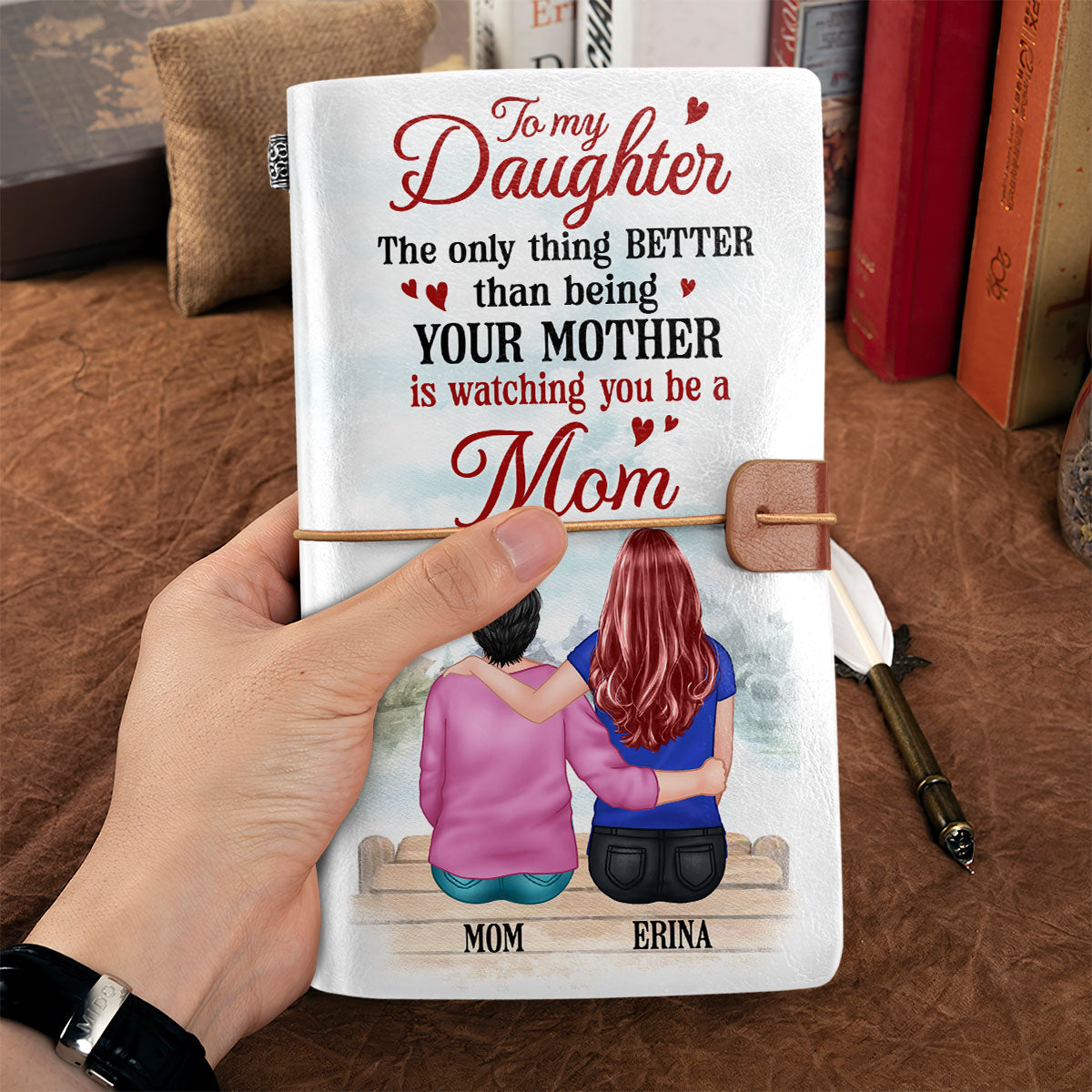 To My Daughter Journal | Personalized Leather Bound Journal JSLBJTH782L