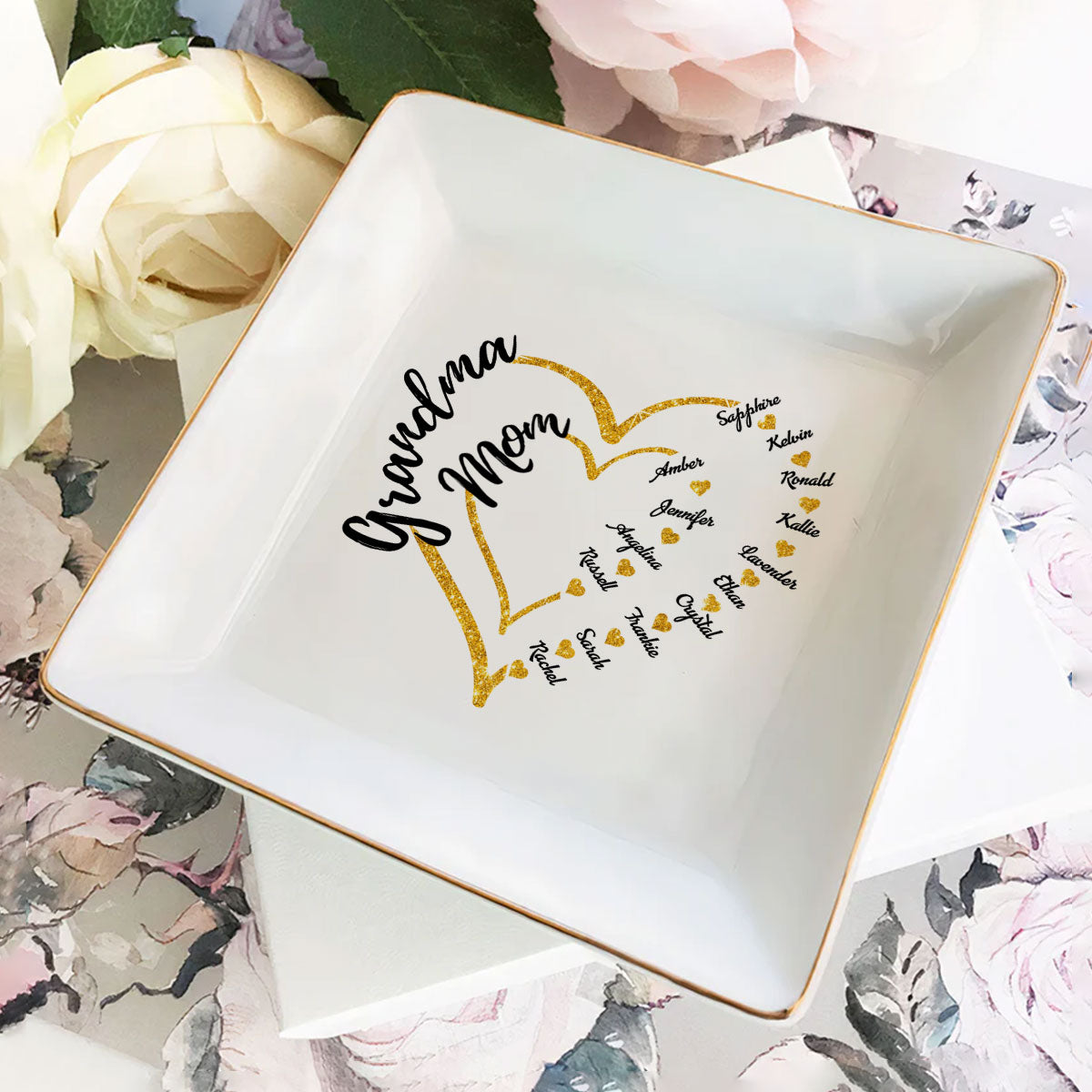 Grandma Mom | Personalized Jewelry Dish JSJDPH1921L