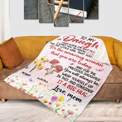 To My Daughter | Personalized Fleece Blanket JSFBPN2856TA